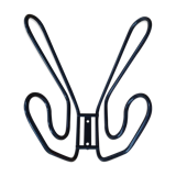 Steel wall doorbell 4 patères