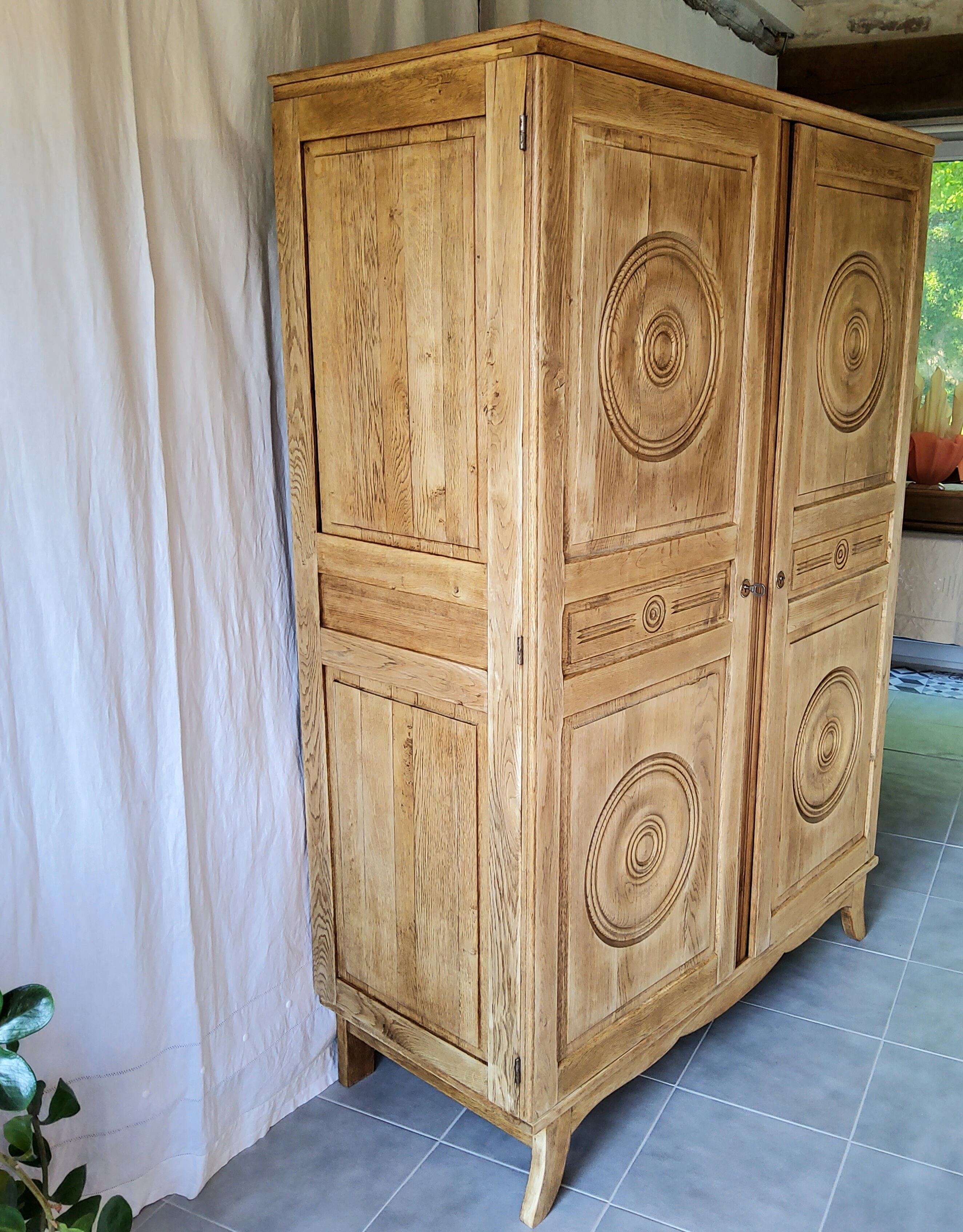 Carved oak cabinet