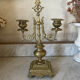 Pair of gilded bronze candlesticks in the Napoleon III style.