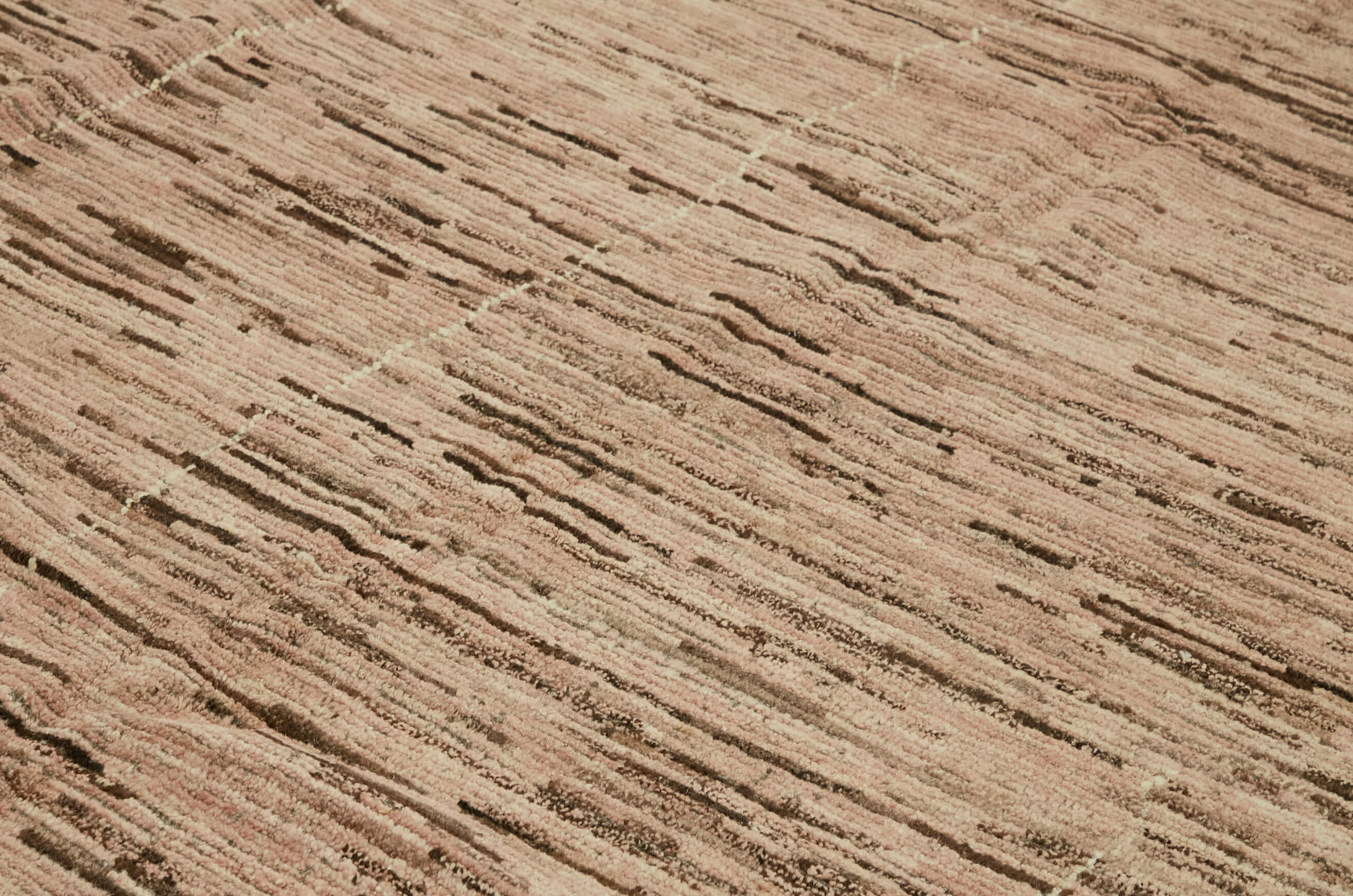 Handwoven Turkish Rustic 290 cm x 370 cm Brown Wool Carpet
