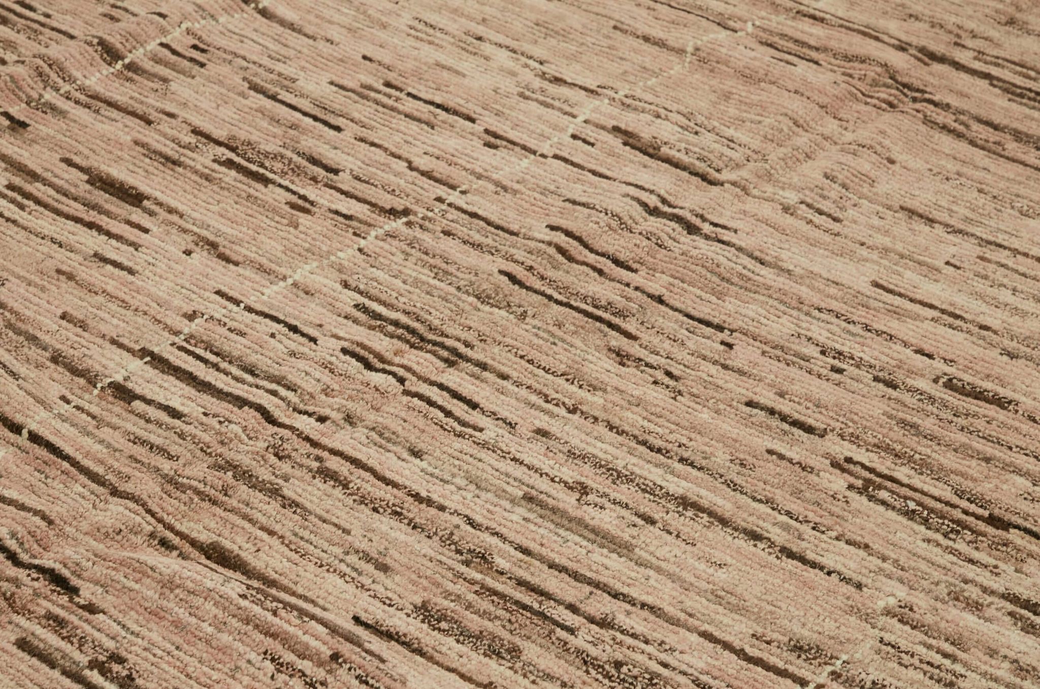 Handwoven Turkish Rustic 290 cm x 370 cm Brown Wool Carpet