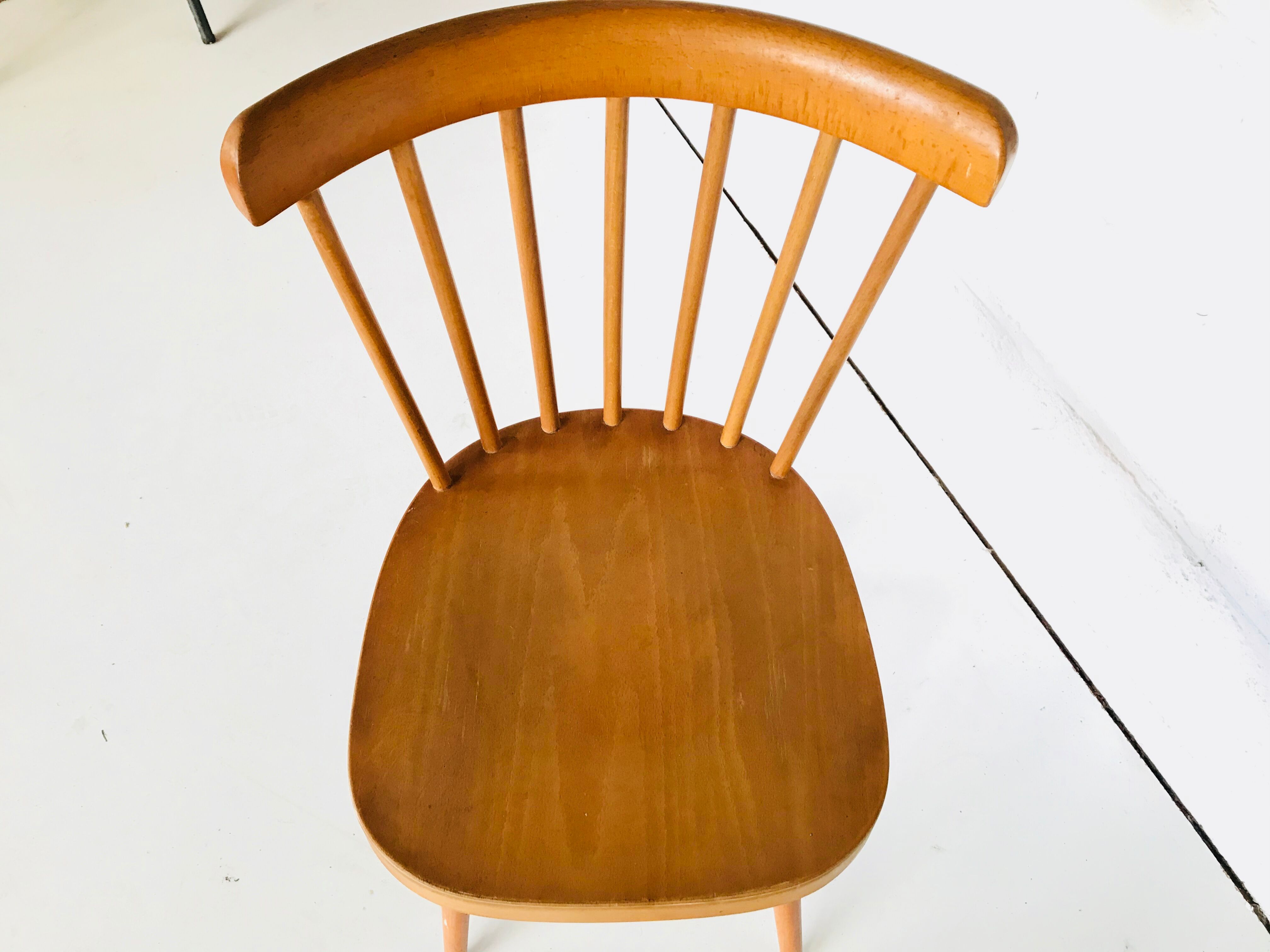 Suite of 4 chairs bistro Baumann, 50s