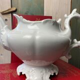 Large white porcelain teapot XIX