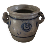 Blue grey stoneware pot