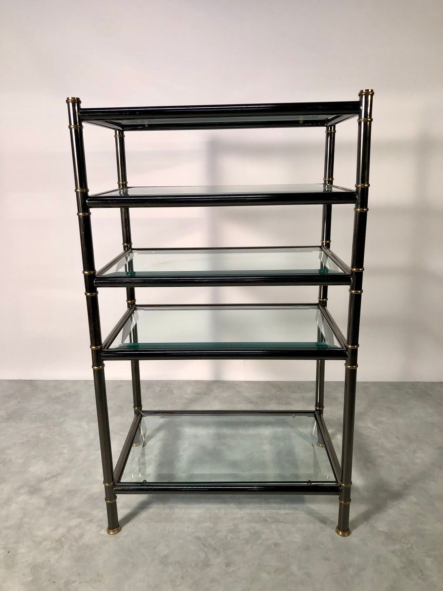 Hollywood Regency glass shelf