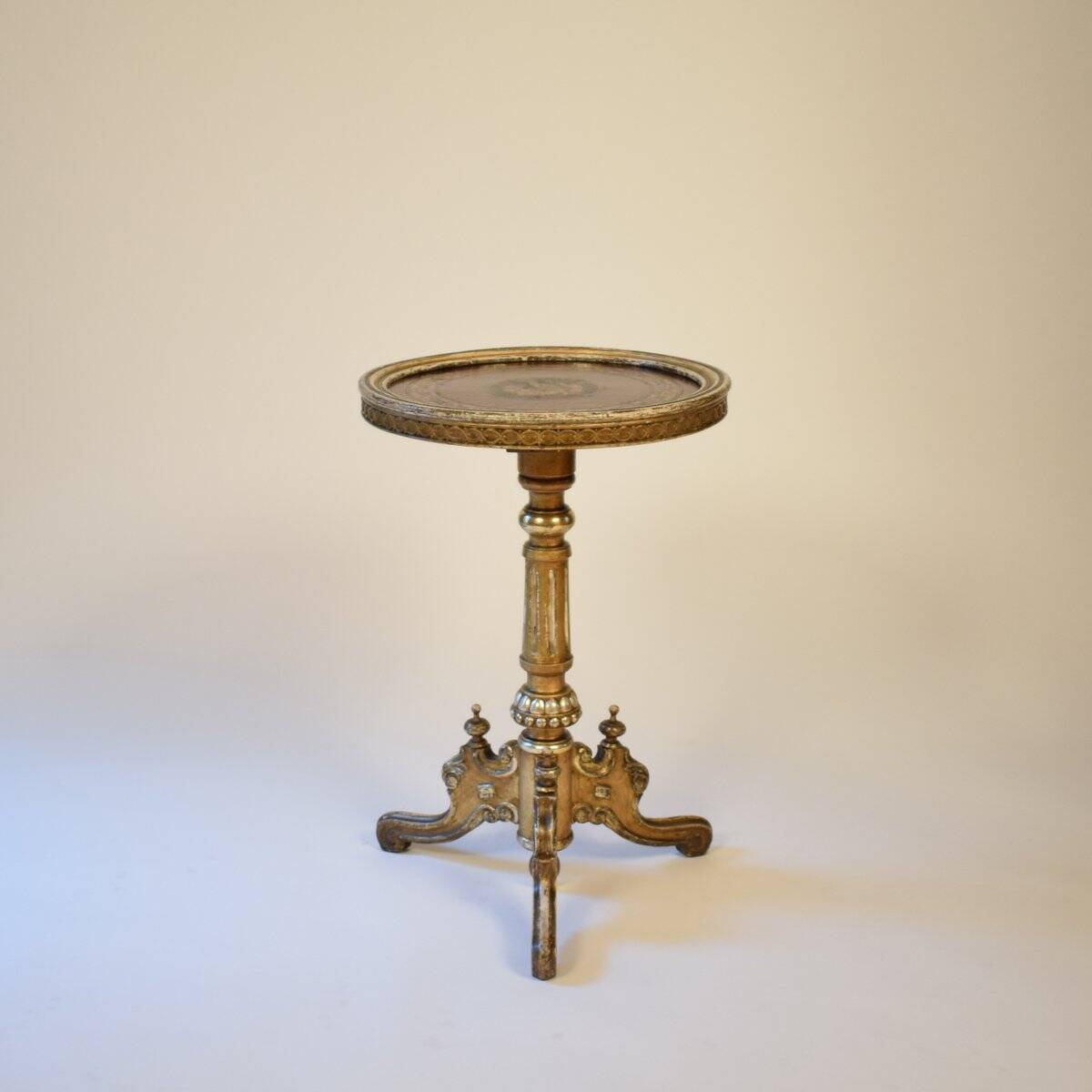 Victorian Marquetry Round Side Table, 1870s