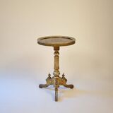 Victorian Marquetry Round Side Table, 1870s