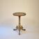 Table d'appoint ronde en marqueterie victorienne, années 1870