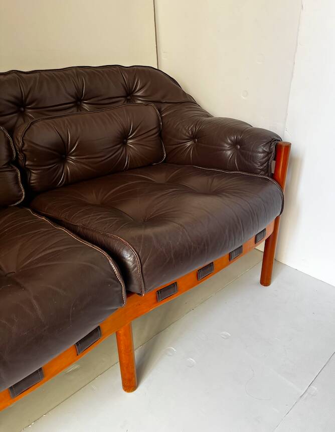 2/3-seater canapé Arne Norrell for COJA Sweden in leather