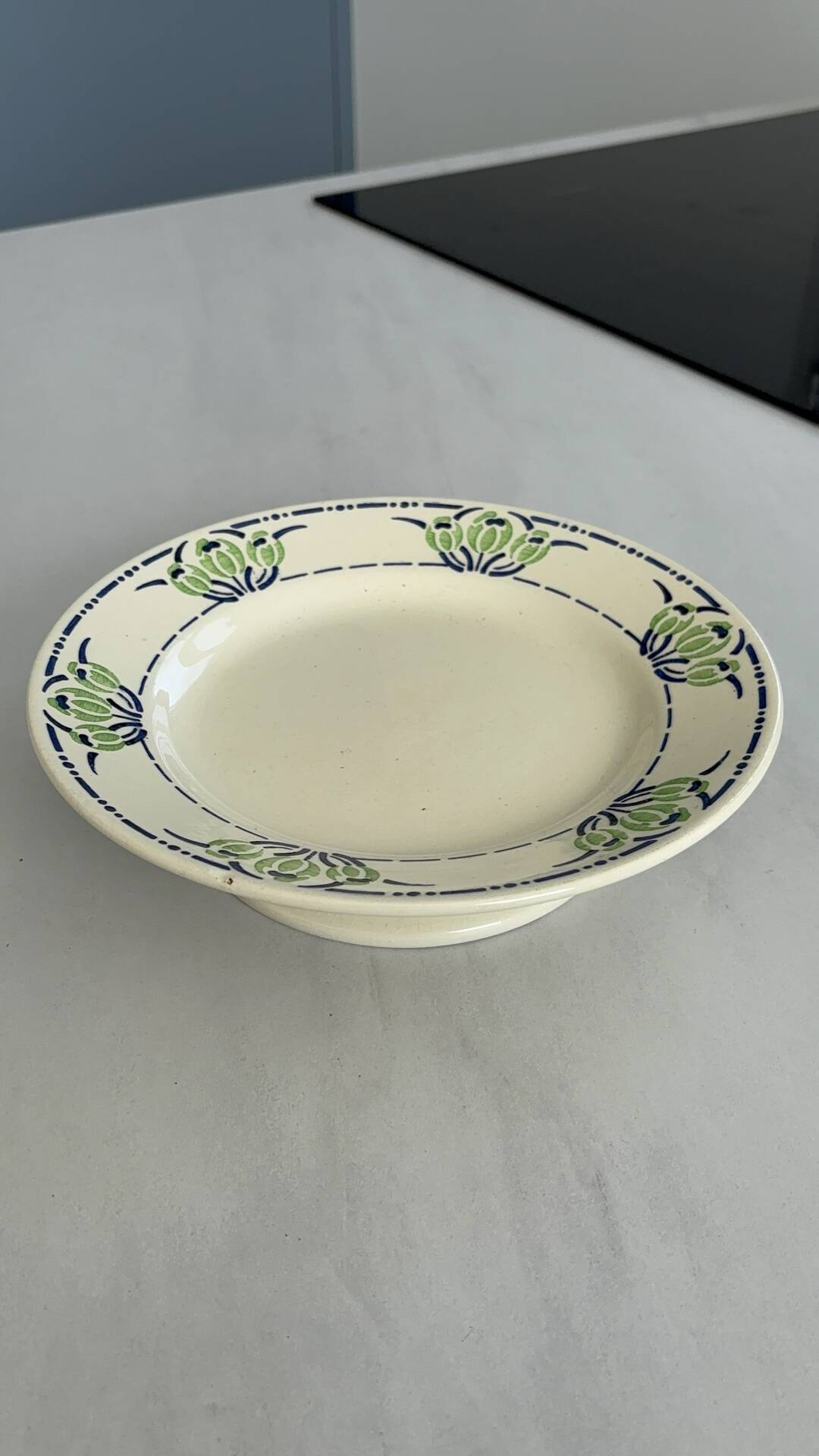Earthenware compote H B C Choisy le Roi Spring model | Tableware Fr