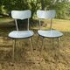 Chaises de cuisine années 60 , Formica et chrome