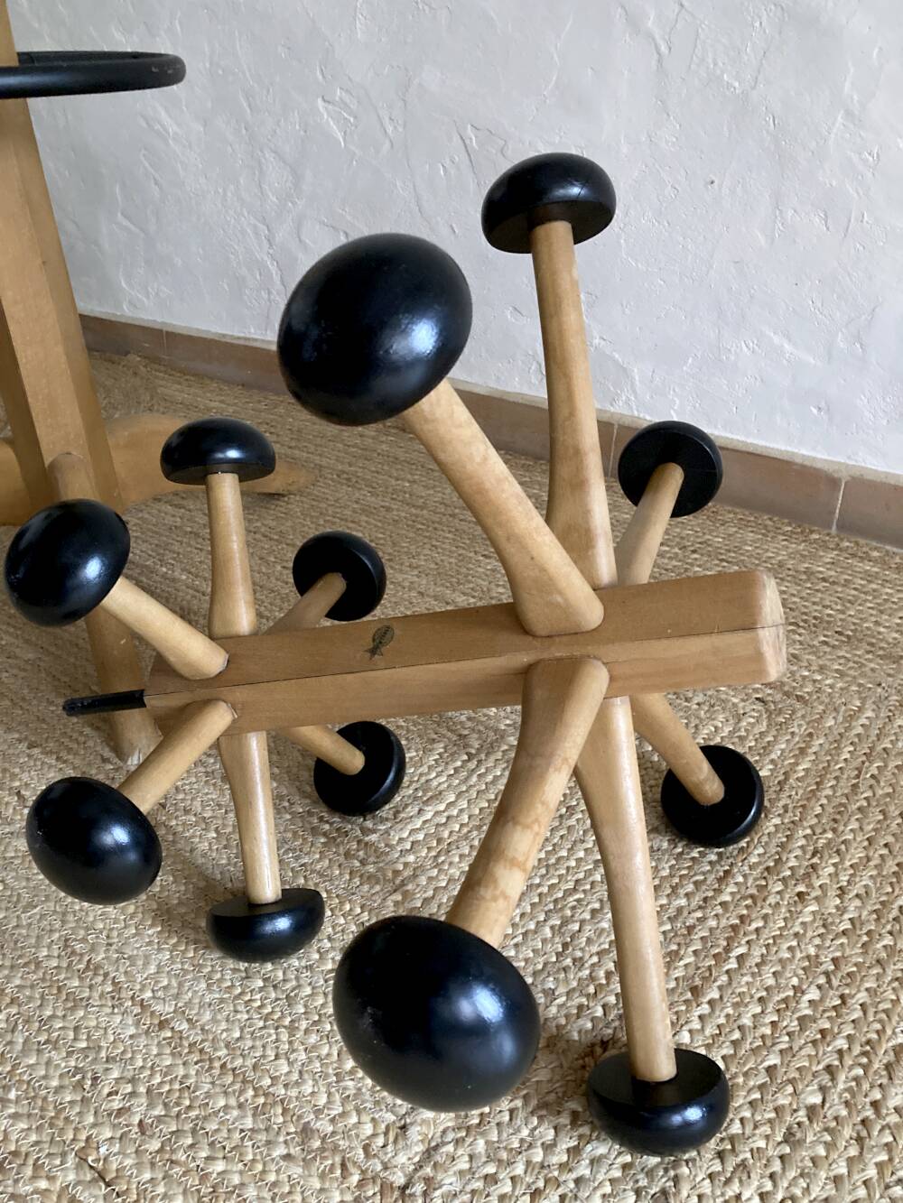 Portemanteau en bois de hêtre Stella, années 1950