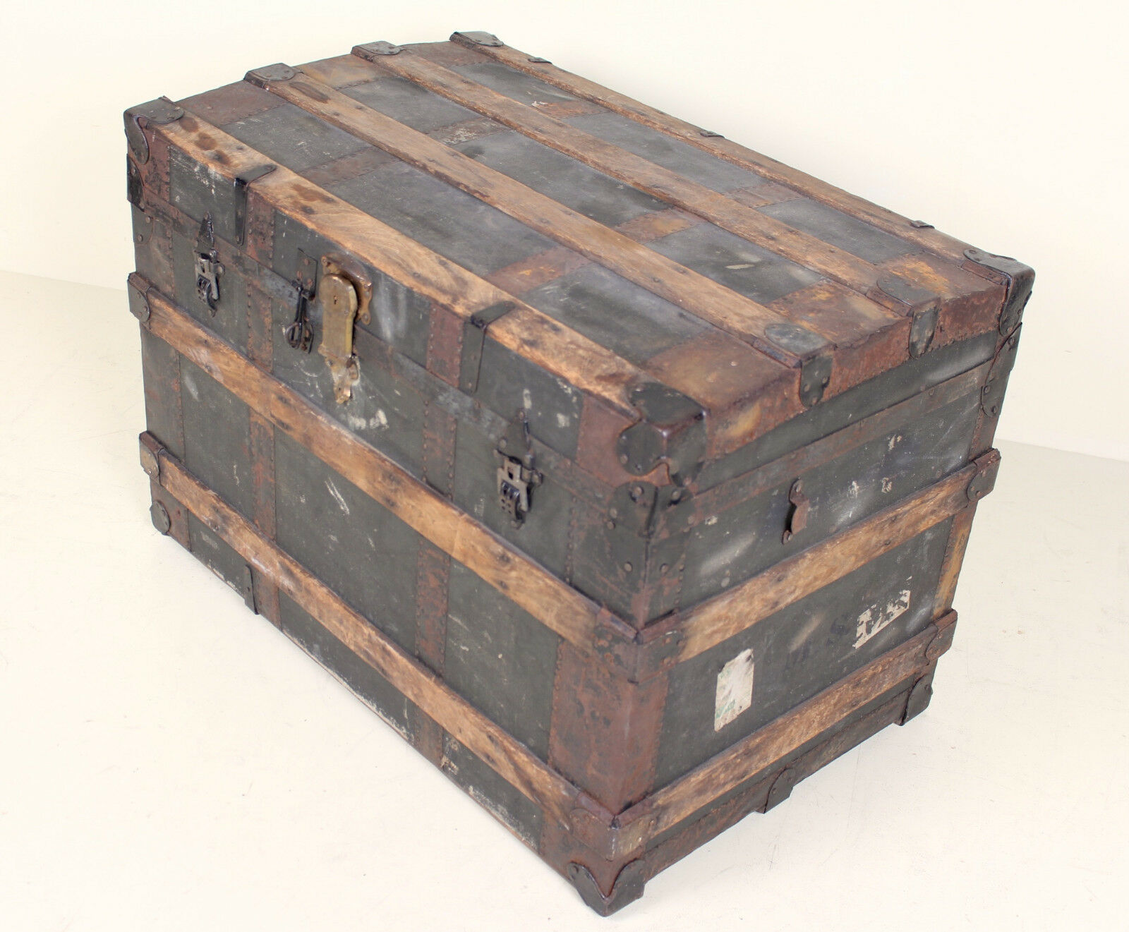 Antique vintage wooden chest