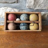 Old wooden ball game in its box