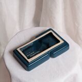 Blue earthenware pocket emptier