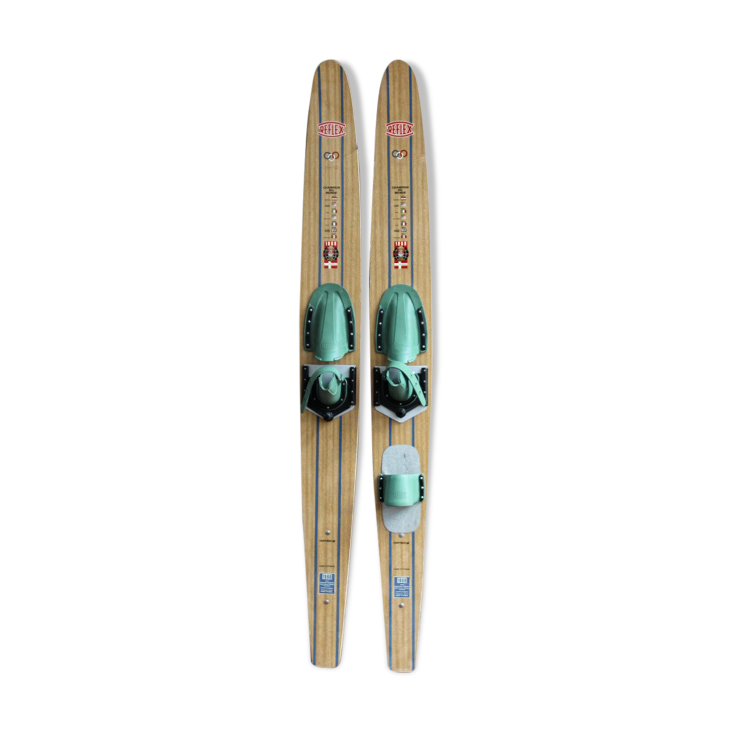 Paire de skis nautiques reflex, 1969