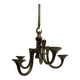 Brutalist bronze hanging chandelier by Michael Harjes, 1970s