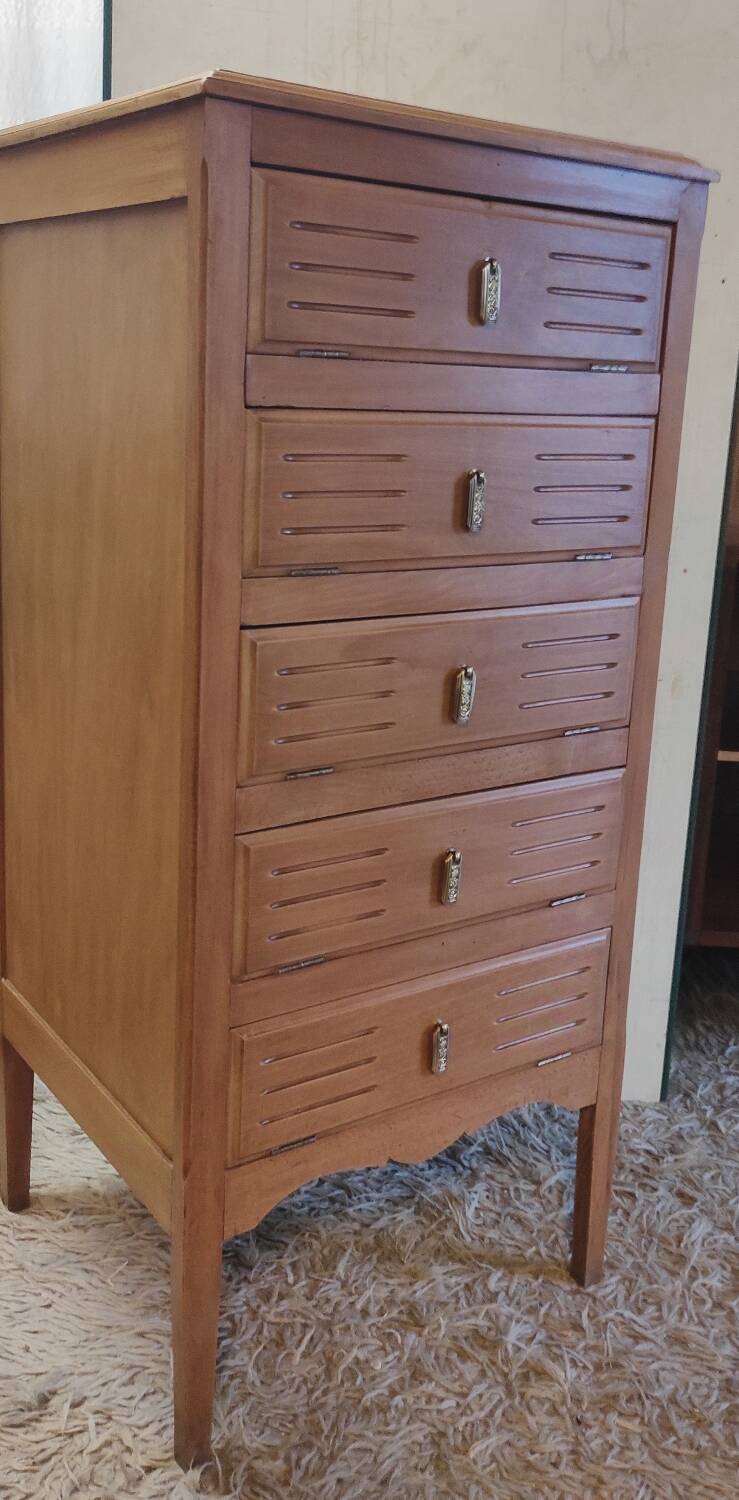 Art Deco style solid wood storage unit - mid 20th century