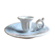 Antique handheld candle holder in porcelain