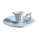Antique handheld candle holder in porcelain