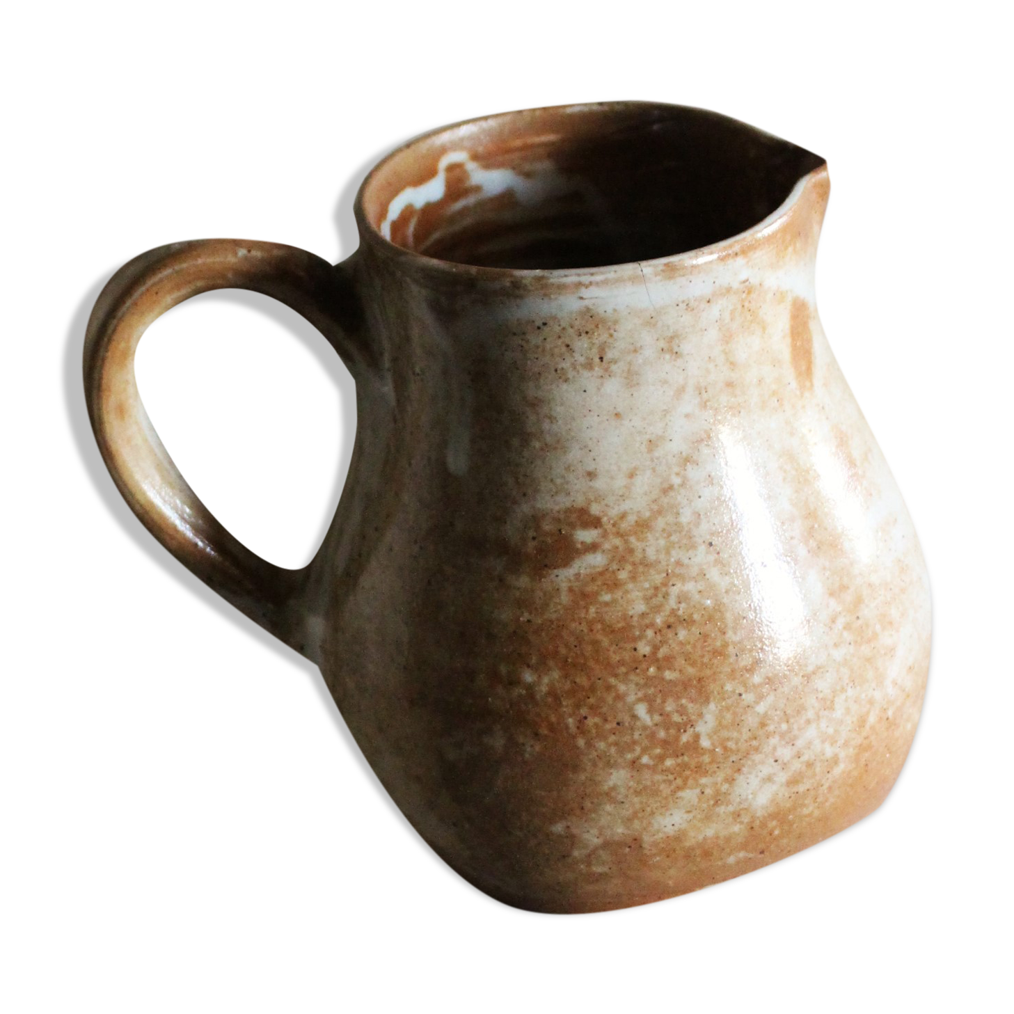 Pitcher broc grès vintage anse bec verseur