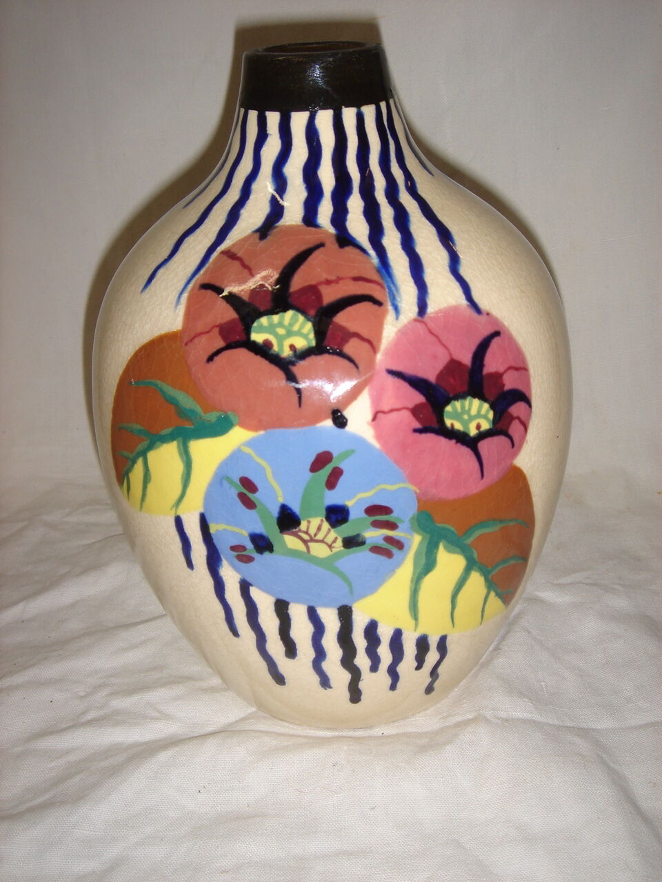 Pair of Louis Dage Art Deco vases circa 1930s