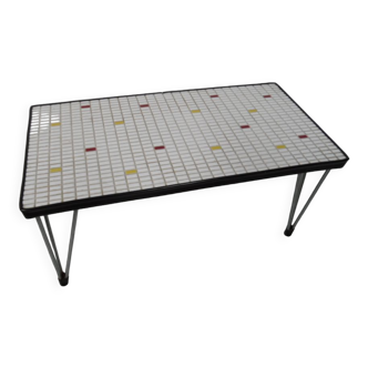 Mid century coffee table with tiles 1960's