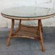 Table basse vintage en rotin belvisoti