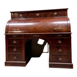 Cylinder desk in flamed mahogany empire style 19th century