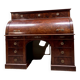 Cylinder desk in flamed mahogany empire style 19th century