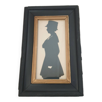 TABLEAU SILHOUETTE DE FEMME DANS UN CADRE NOIR