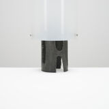 Brutalist lamp in steel and perspex circa 1950