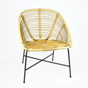 1960s Scandinavian modern rattan bucket armchair, Denmark