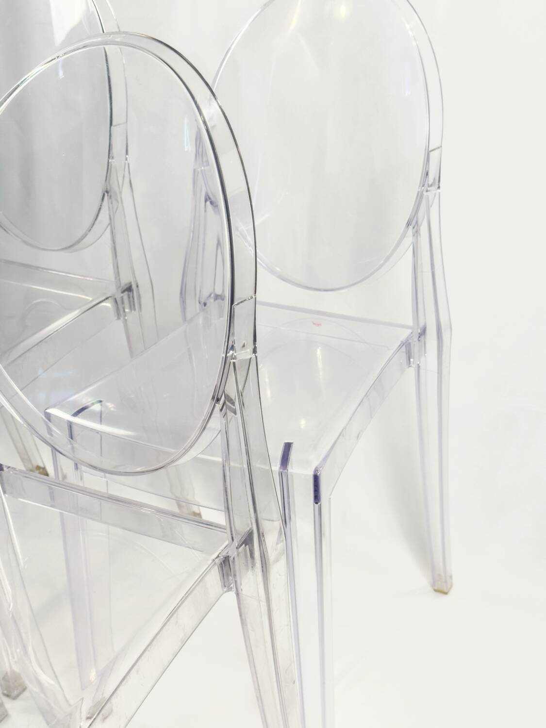 Lot de 4 chaises Ghost Victoria de Philippe Starck pour Kartell