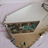 Art Deco beveled mirror tray