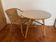 Ensemble table + chaise enfant en rotin.