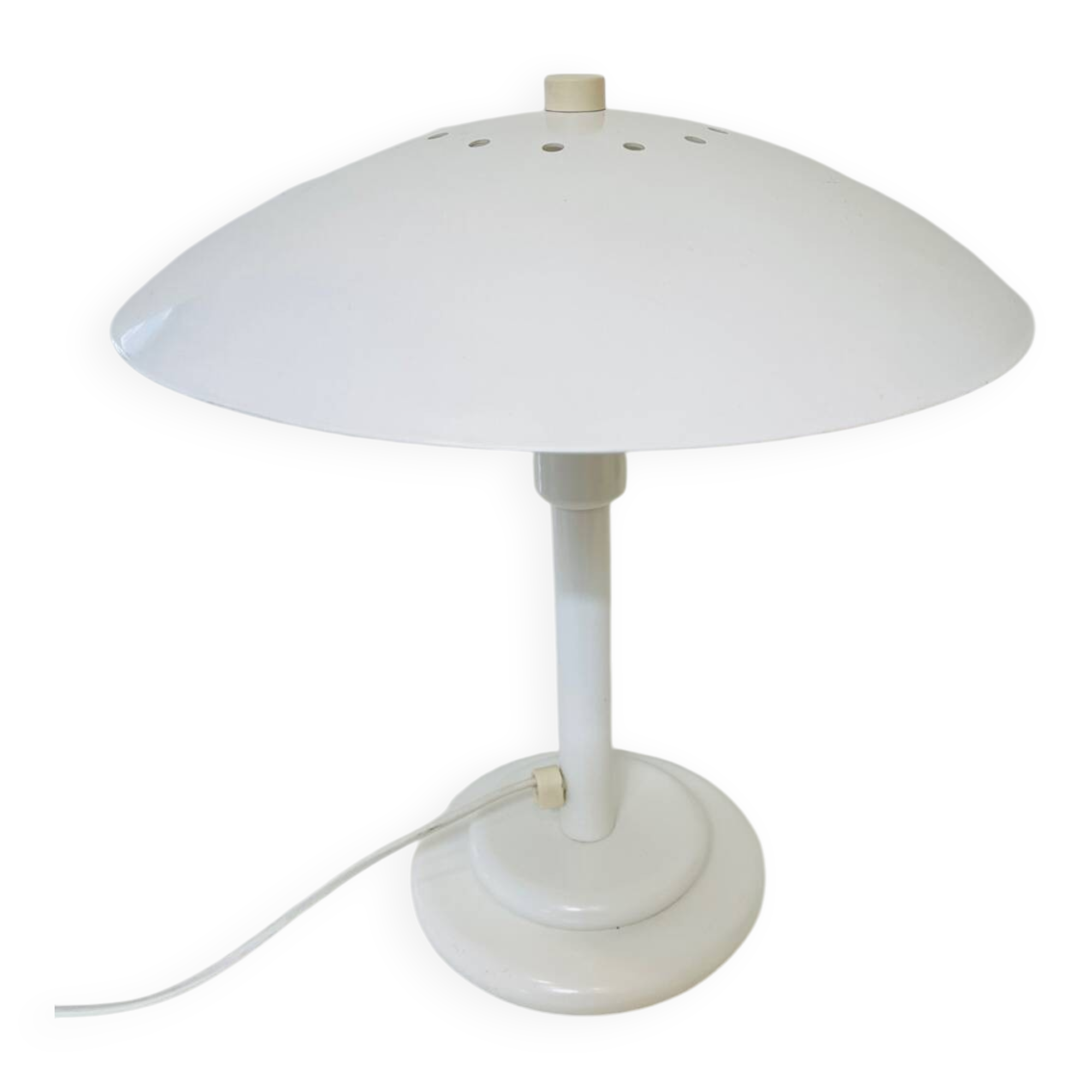 Lampe Aluminor blanche, circa 1975