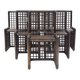 Ensemble de six chaises Afra et Tobia Scarpa en bambou et rotin