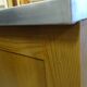 solid wood sideboard, metal top: zinc