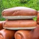 Set of Italian leather Poltrona Frau chairs, 1970s.