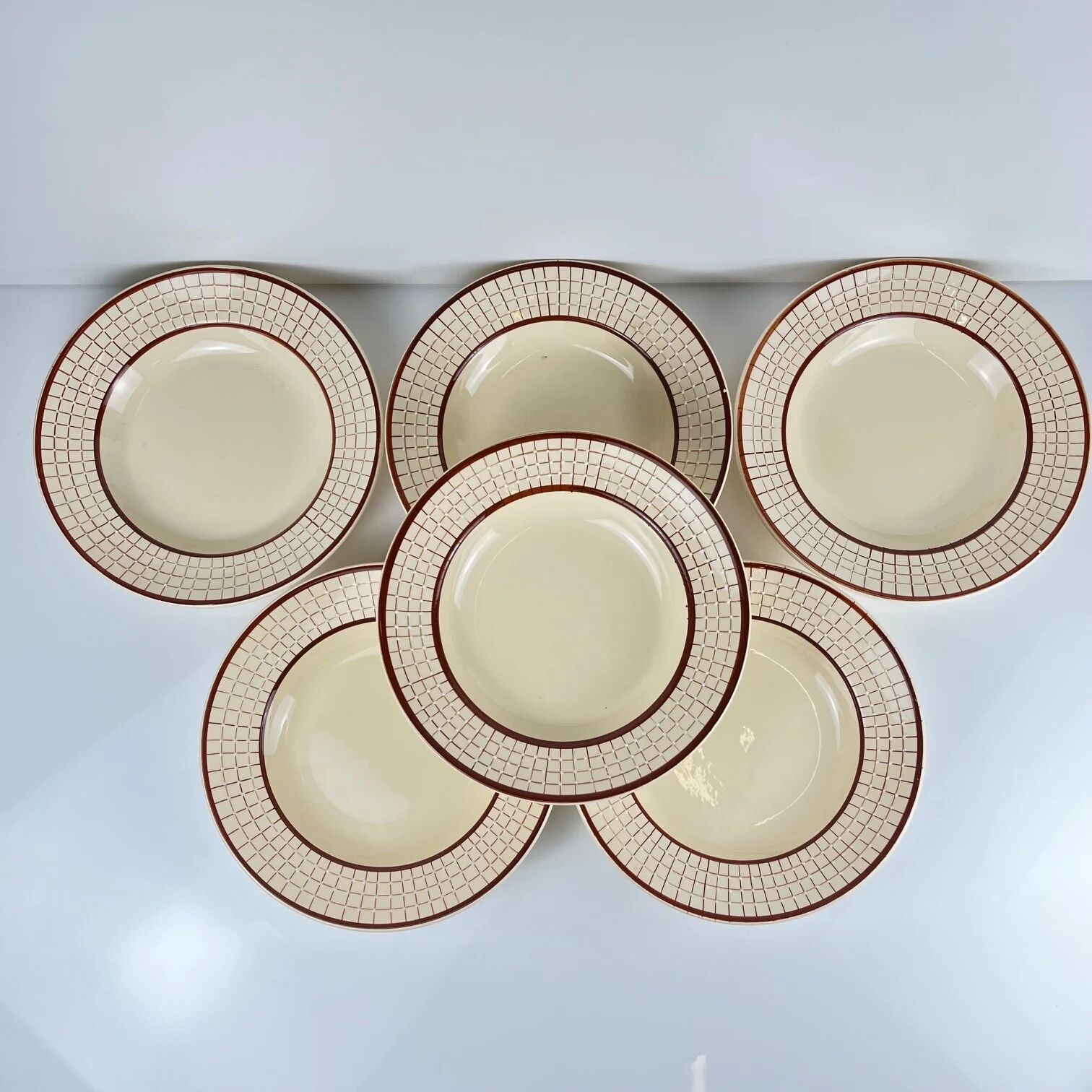 Set of 6 deep plates Longchamp model "Colmar"