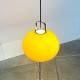 Italian yellow Lucerna floor lamp from the Space Age era, mid-century by Guzzini, 1960s.