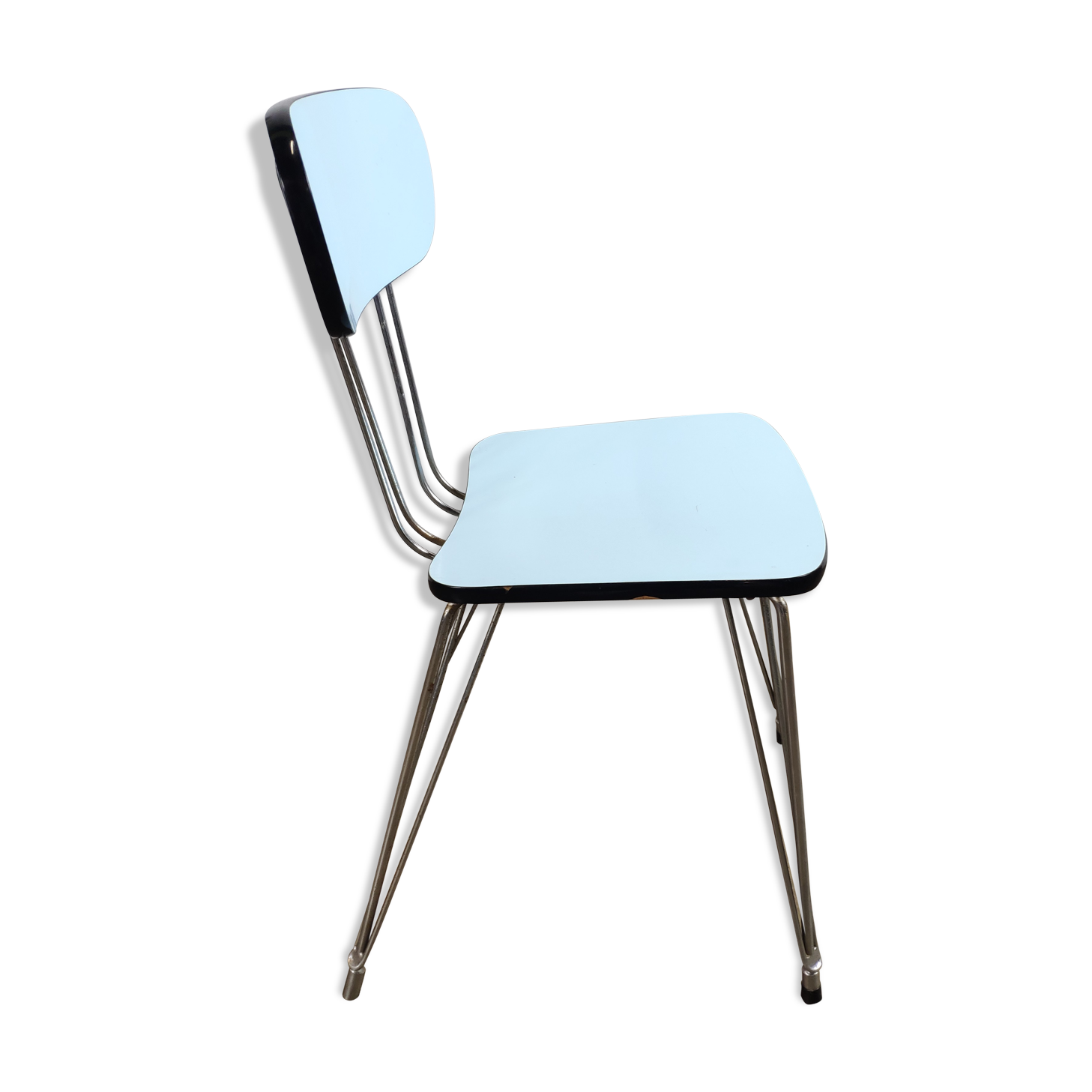 Eiffel foot blue formica chair