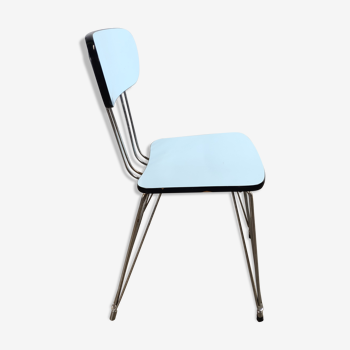 Eiffel foot blue formica chair
