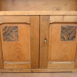 Art Deco cabinet with shelves, wooden