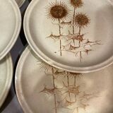 Set of 6 sarreguemine plates