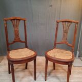 Paire de chaise cannées 1930
