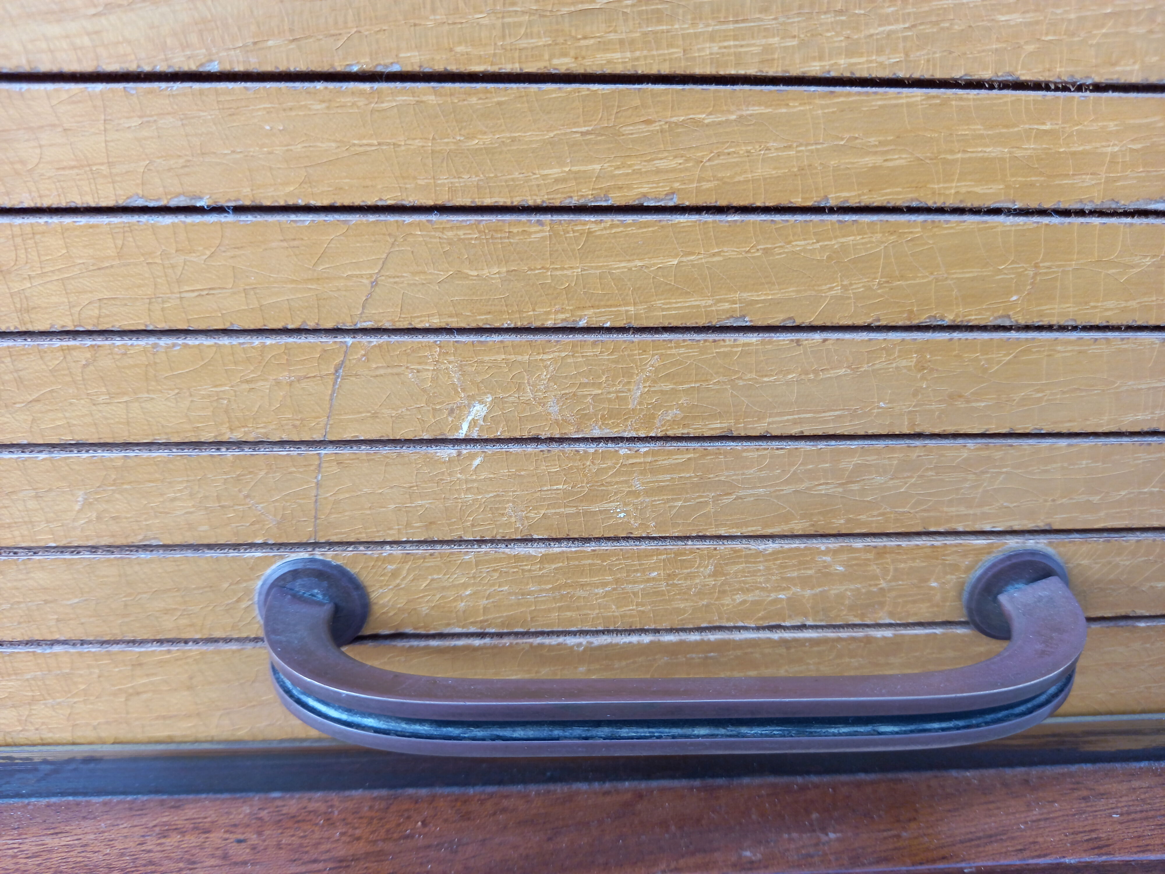 Vintage sideboard with shutter or sliding door 60s