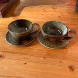Stoneware mug duo