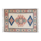 1970s Vintage Turkish Handmade Wool & Cotton Pink Area Rug 185x264